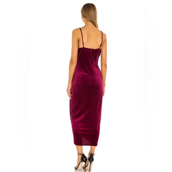 NWT! Yumi Kim Velvet Felicity Dress in Wine Size Small. - Picture 3 of 10